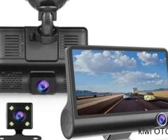 كاميرا سيارة أمامية وخلفية بتصوير Full HD 1080P توثّق الطريق بوضوح عالي